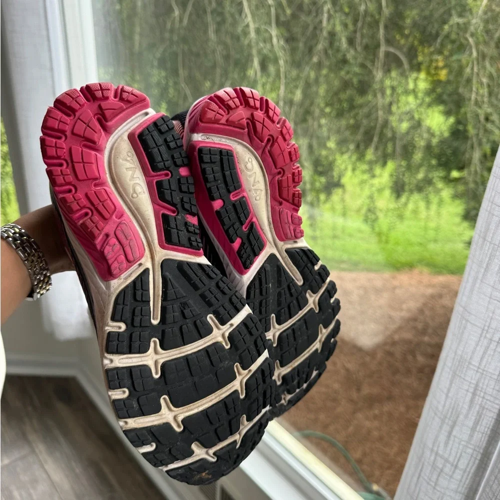 Brooks ghost 10 running sneakers black pink white 10 - Picture 7 of 8
